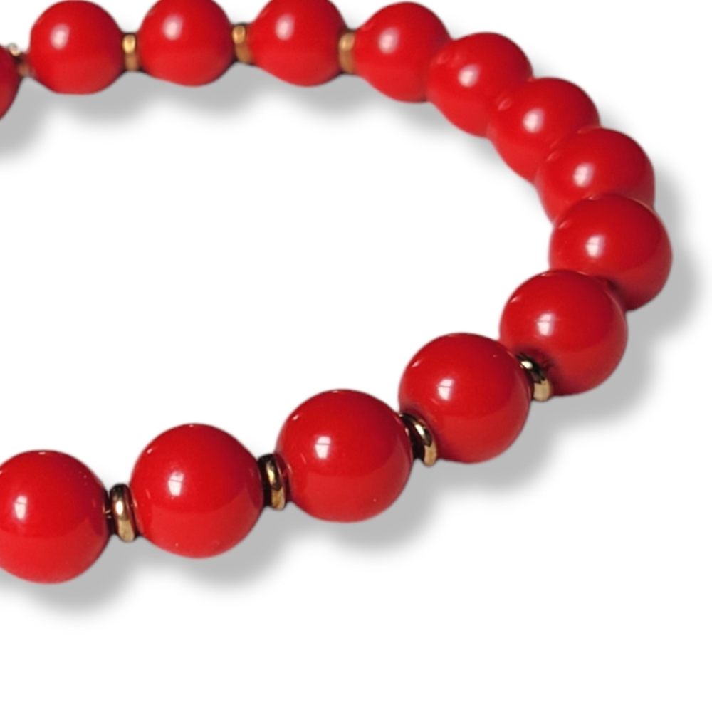 Red Beaded Bracelet